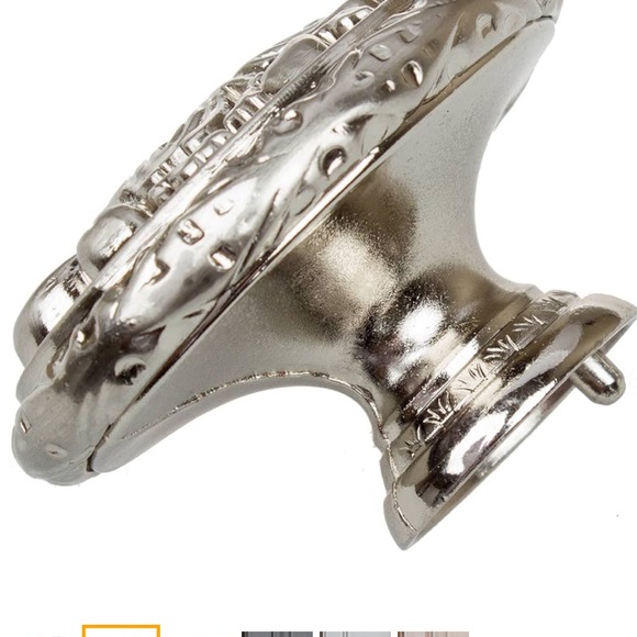 9 Glide Rite Hardware Old World Ornate Oval Knobs Satin Nickel Finish - Picture 7 of 7